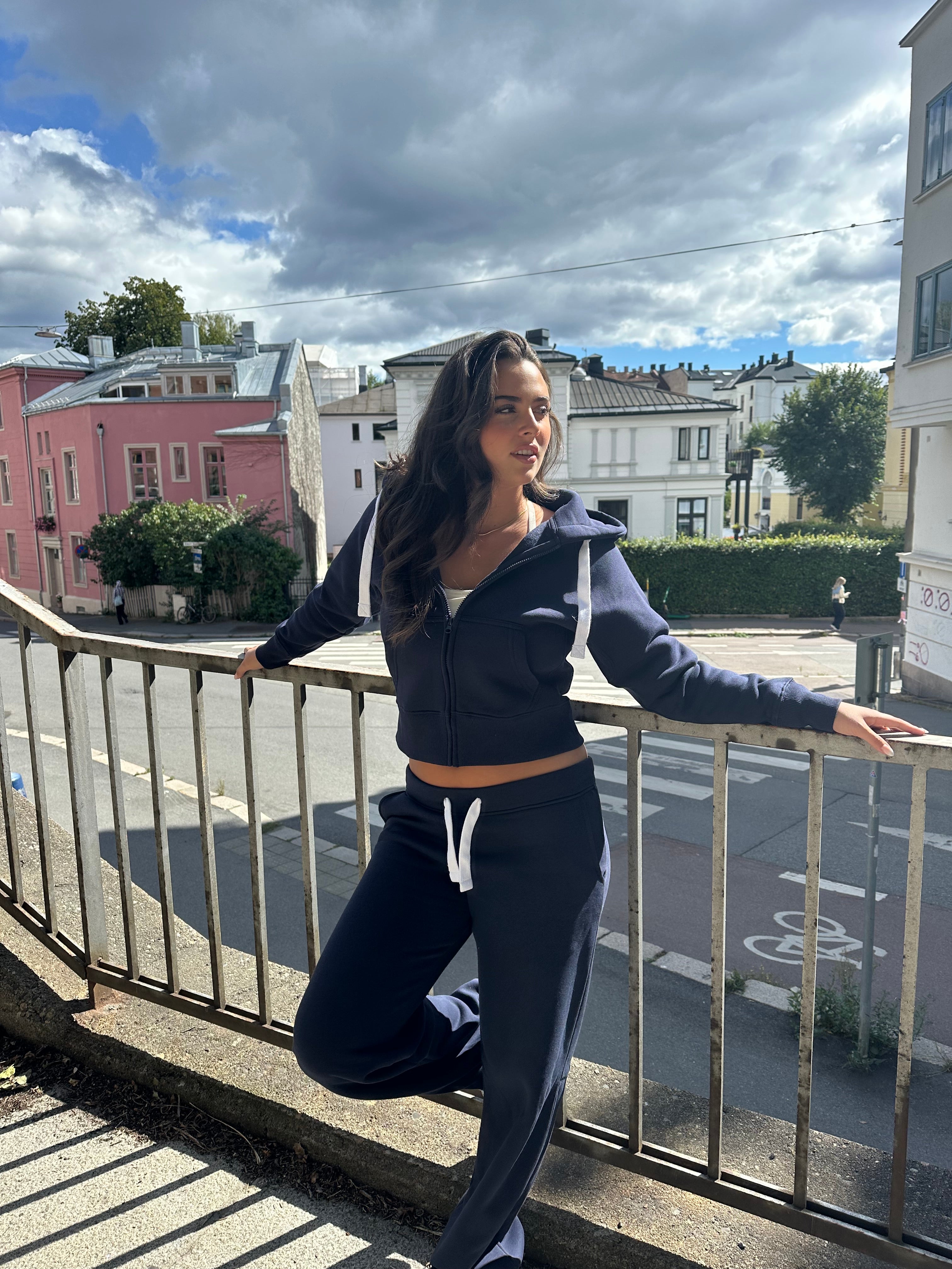 Hoodzip Girl Cropped Navy