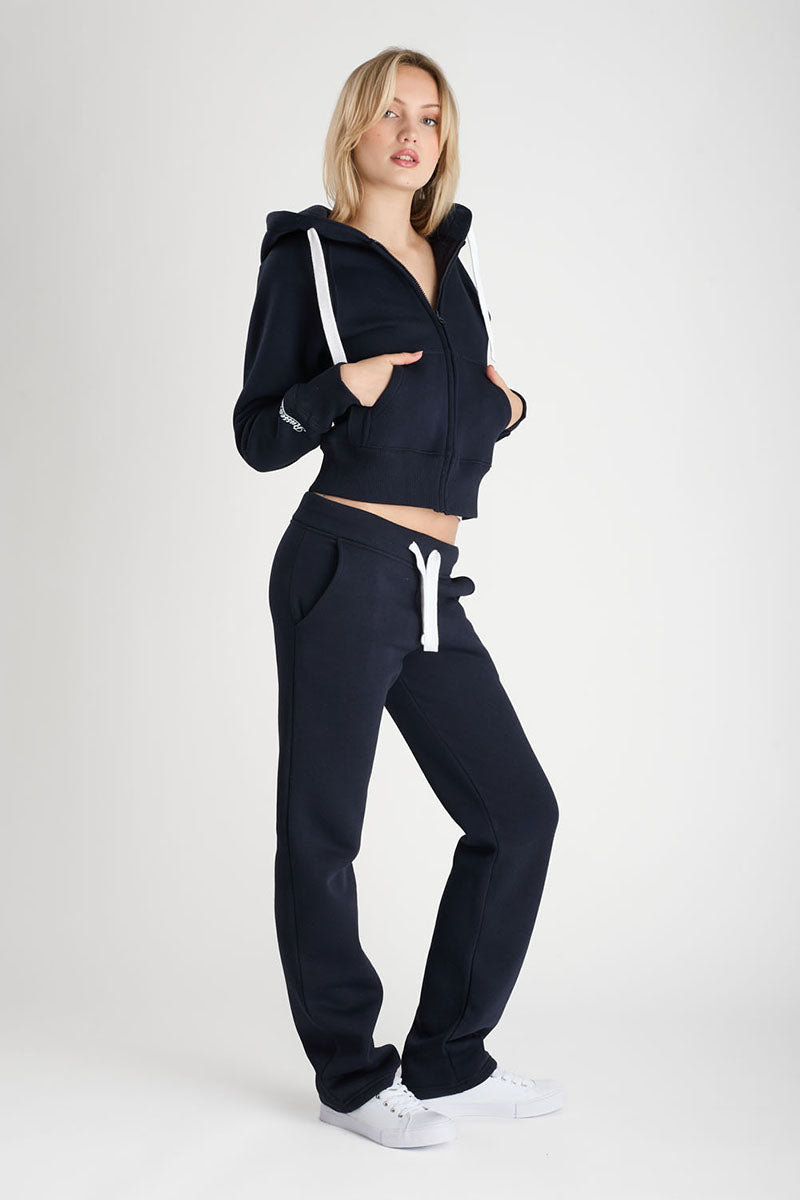 Hoodzip Girl Cropped Navy