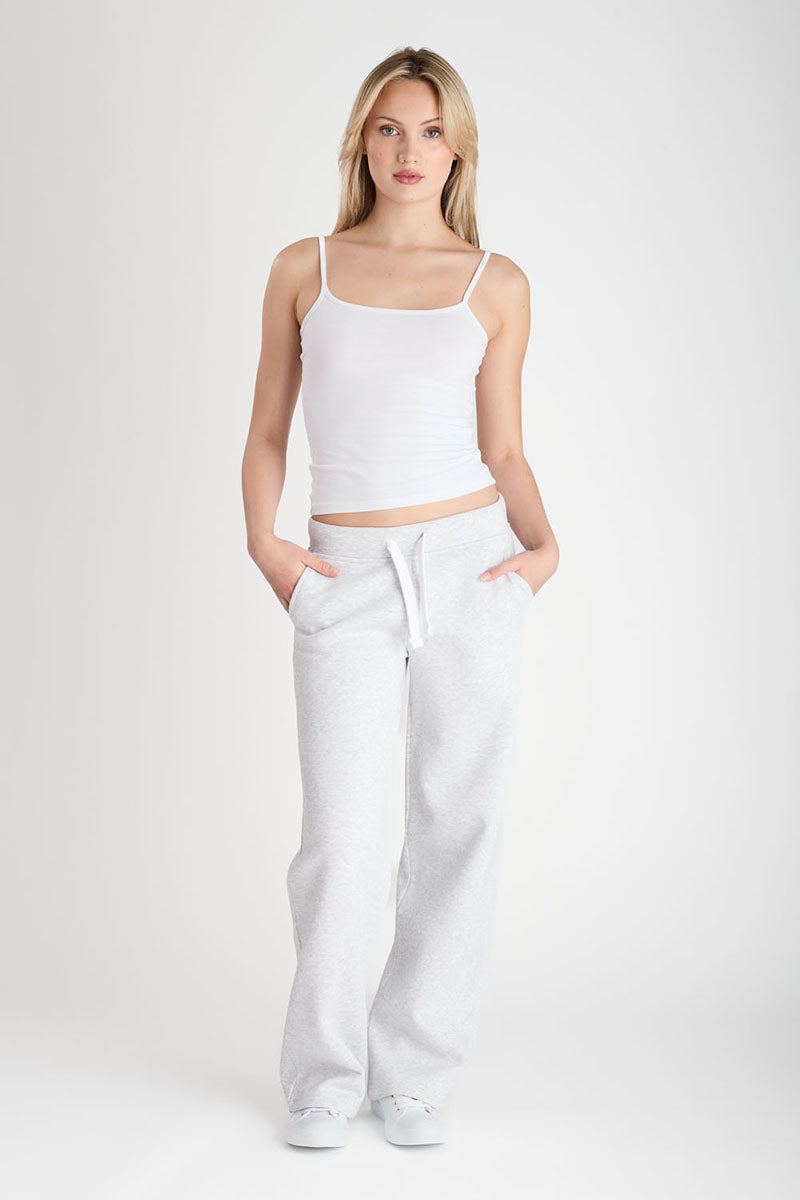 Sweatpants Girl Straight Wide Light Grey