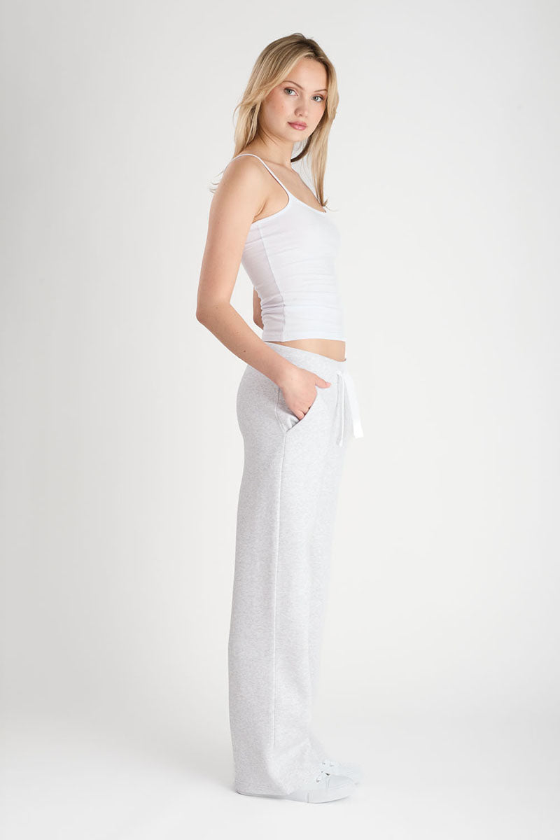 Sweatpants Girl Straight Wide Light Grey
