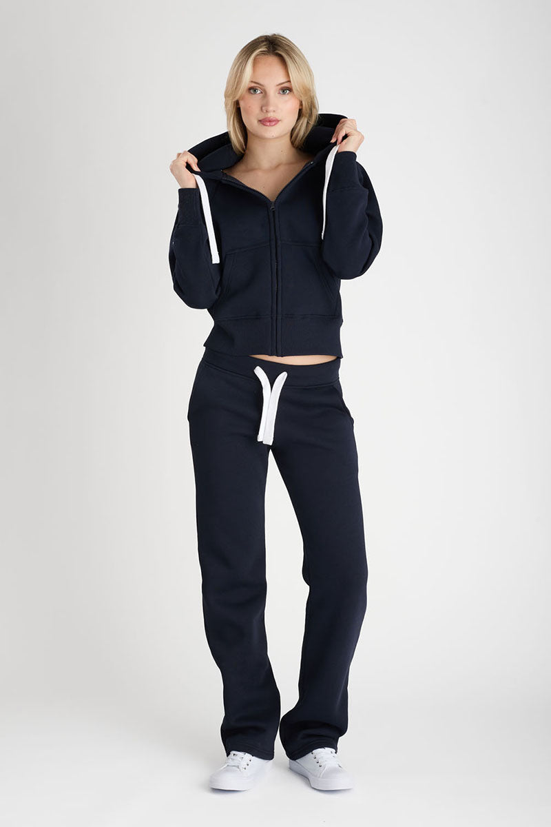 Hoodzip Girl Cropped Navy